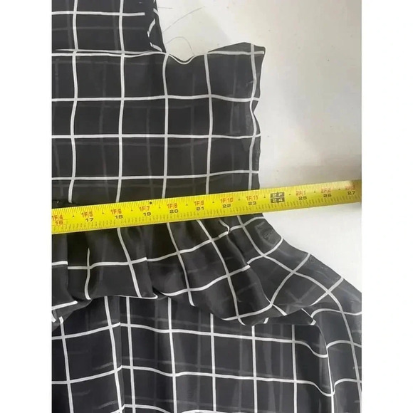 NWT Women's Agnes & Dora Black and Ivory Window Pane Sheer Godiva Dress 3X 0062‎ - Picture 7 of 8